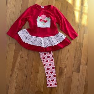 RicRac & Ruffles Valentines letter pant set